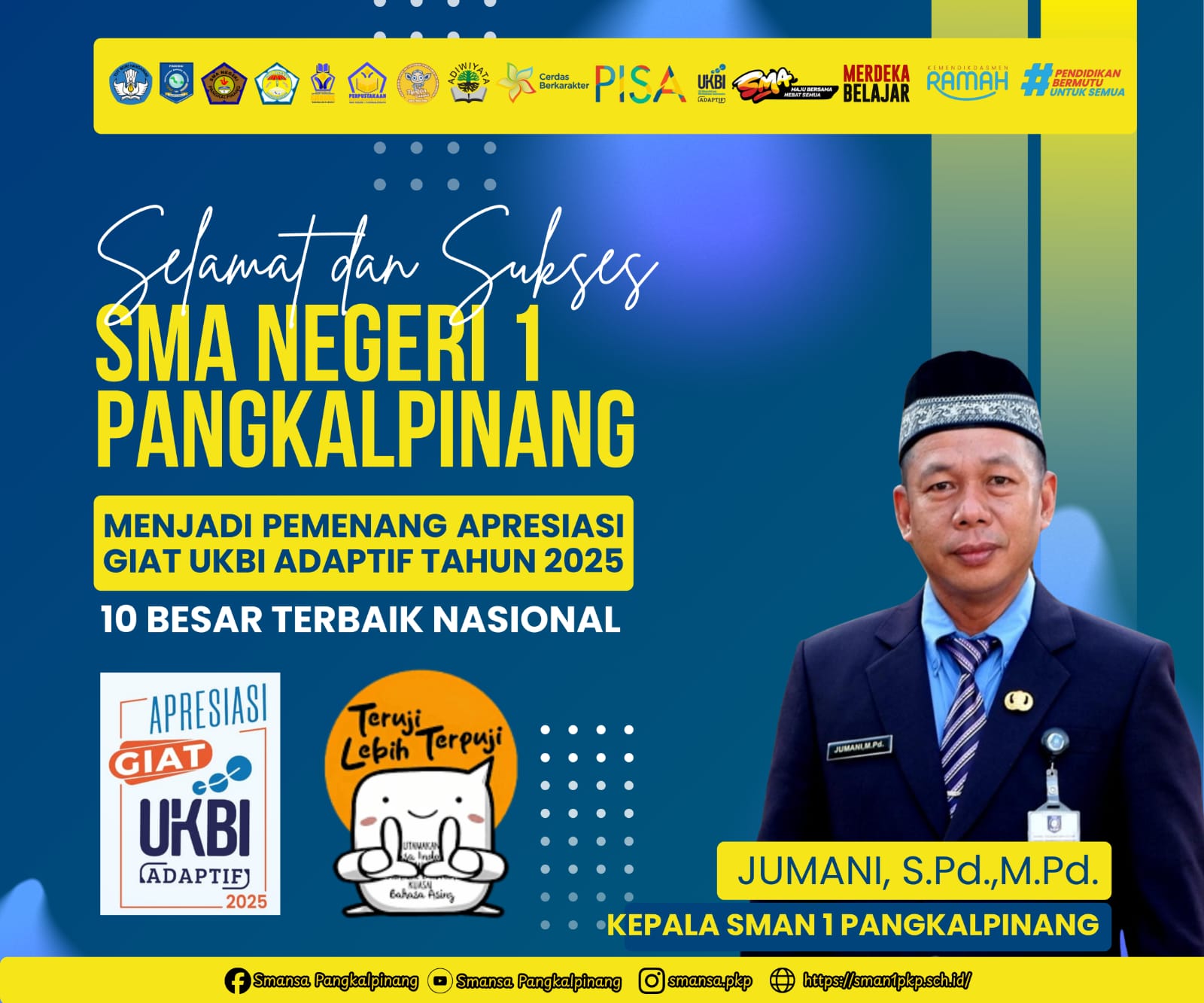 SMA Negeri 1 Pangkalpinang Masuk 10 Besar Giat UKBI Adaptif 2025